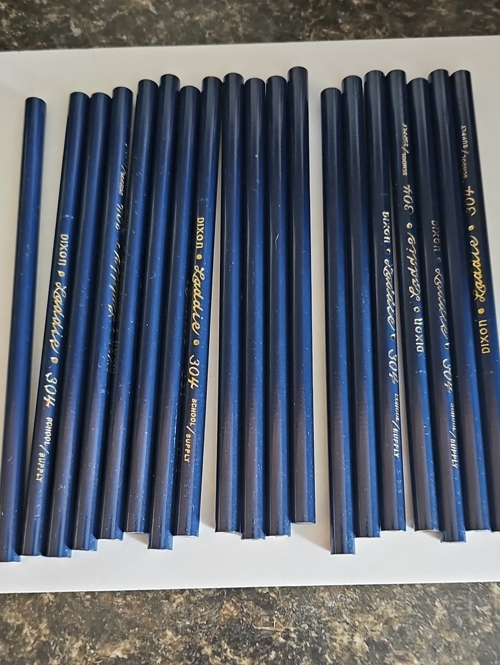 Vintage Dixon Ticonderoga No. 304 Blue Pencils - Lot